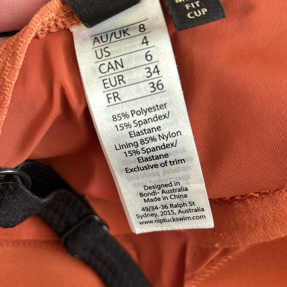 Nip Tuck Swim, Color Block, Textured, Tummy Control, One Piece Swimsuit SZ 4 - Picture 11 of 13